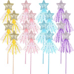 Skylety 8 Pieces Star Glitter Fairy Wands Front View