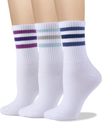 COTTON DAY Women's Soft Combed Cotton Socks Seamless Toe Black White Navy - Image 11
