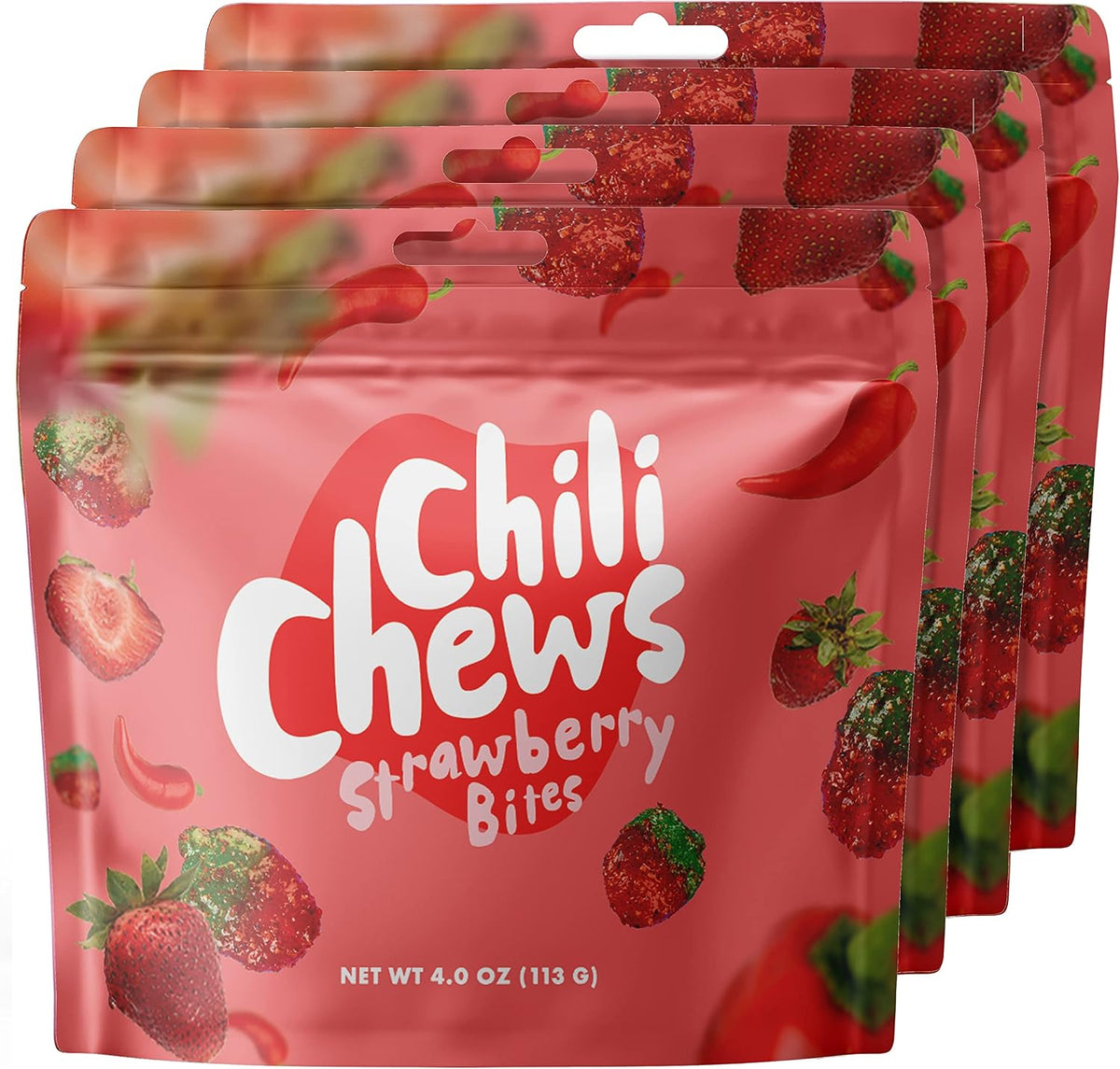 Chili Chews Great Tasting Sweet Then Sour & Spicy Candy Bites, Snacks For All Ages, The Perfect Combo Of Sweet & Spicy, Mouth Watering Gummy Candy (Watermelon Bites, 4 Pack) - Image 9