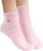 Pair of pink spa socks designed for dry feet and cracked heels