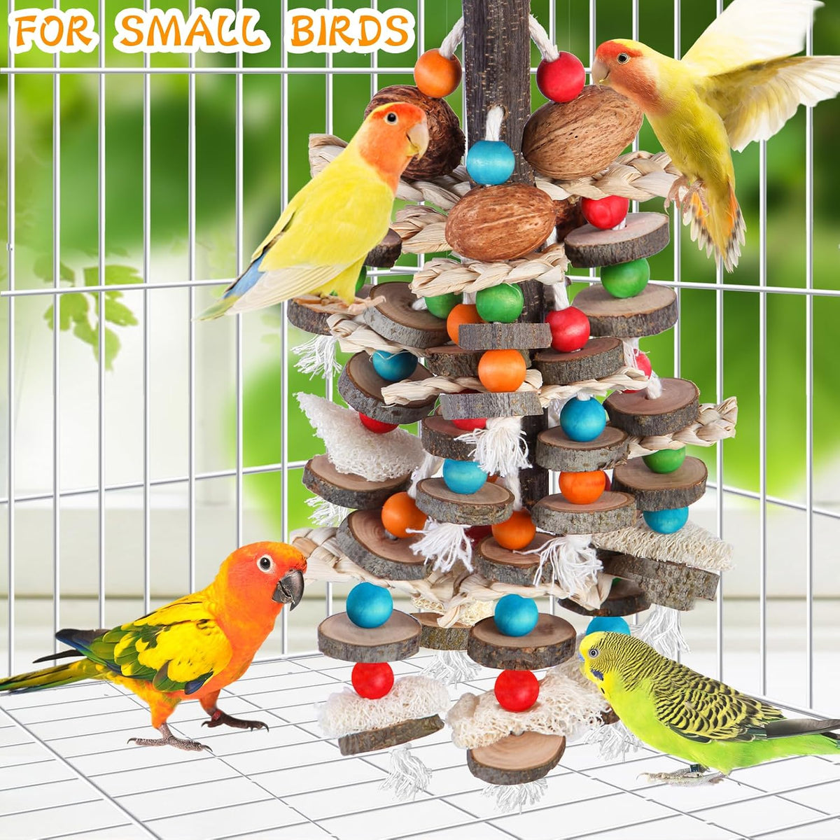 Safe non toxic chewing materials on the BBjinronjy large parrot accessory