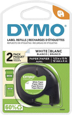 DYMO 10697 LetraTag paper label tape front view packaging