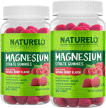 Naturelo Magnesium Citrate Gummies safety seal and cap packaging view