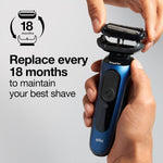 Braun 53B shaver head stainless steel foil detail