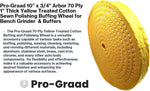 Pro-Graad 70-ply cotton wheel concentric spiral-sewn stitching view