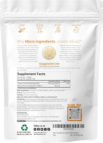 Micro Ingredients Vitamin D3 K2 supplement label ingredient details