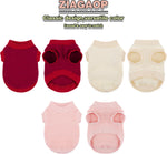 Red waffle texture shirt for small dogs