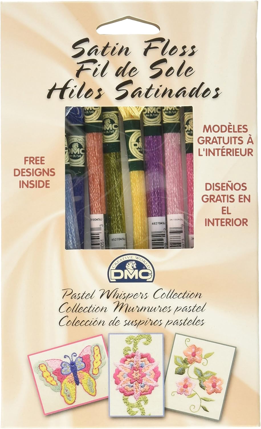 DMC satin floss pack front view embroidery thread