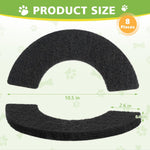 Close up view of the zero point forty five inch thick activated carbon material.