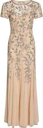 Adrianna Papell luxury dress short sleeve detail