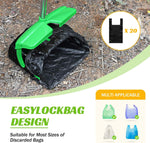 Outdoor dog toilet cleanup accessory set shown in a backyard setting.