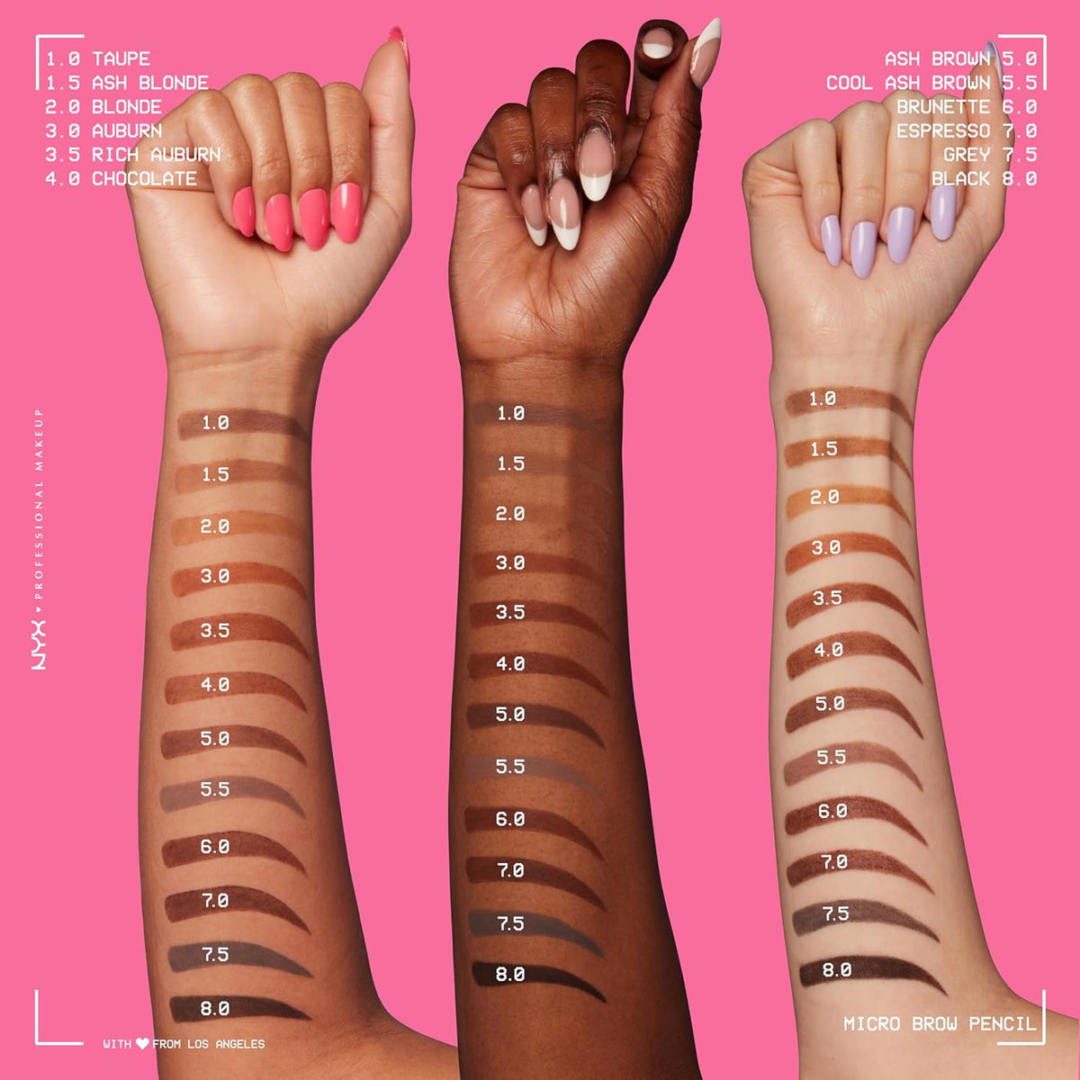 NYX ash brown precision brow pencil lifestyle angle