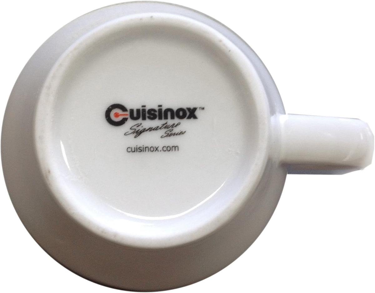 CUISINOX White Porcelain Espresso Cups and Saucers Set, 2 oz., Set of 6 - Image 5