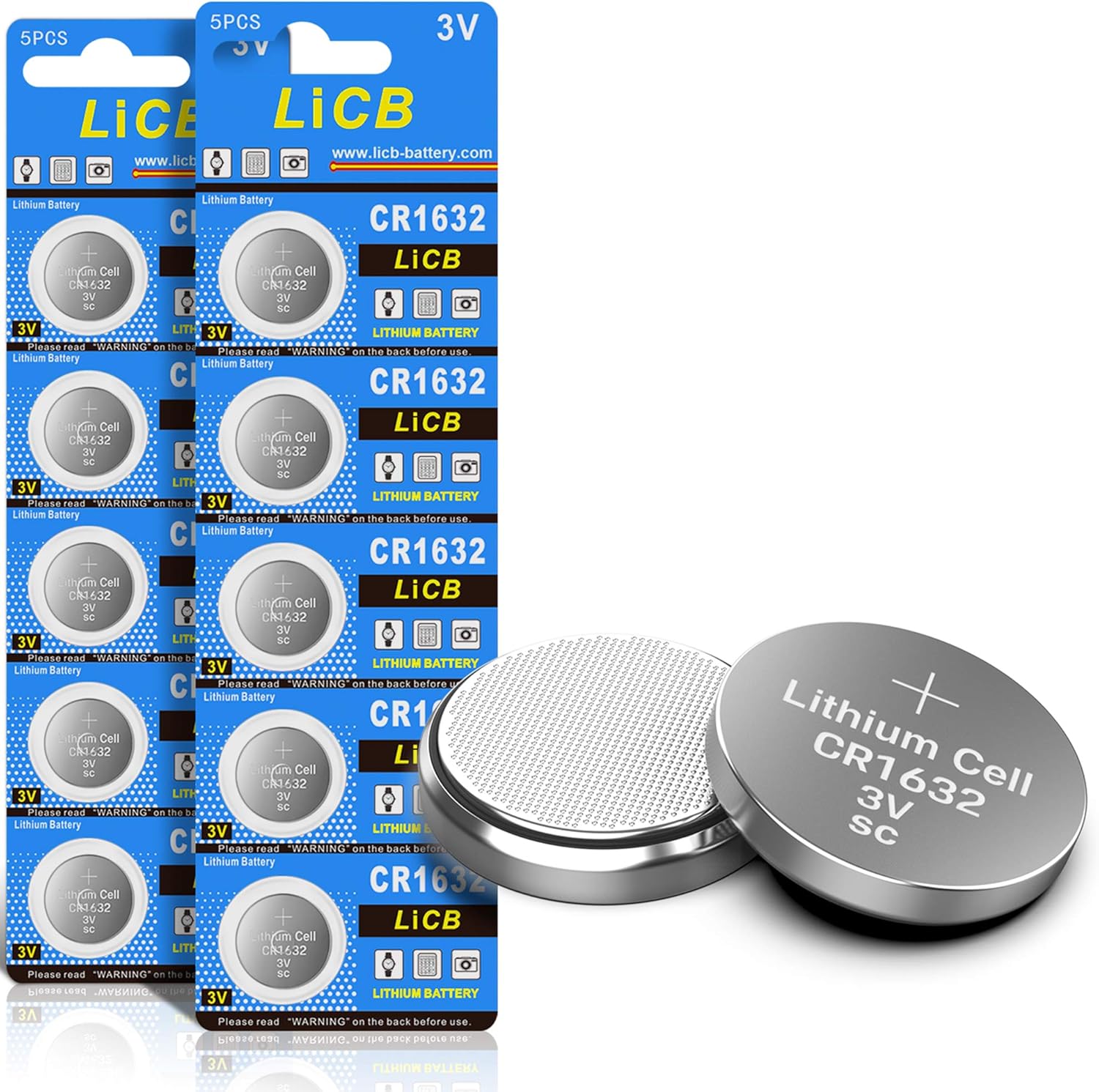 LiCB 10 Pack CR1632 3V Lithium Battery CR 1632 - Image 1