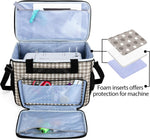 Teamoy sewing machine carrying tote bag side angle showing pockets