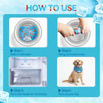 Instructional graphic for All For Paws cooling bandana usage