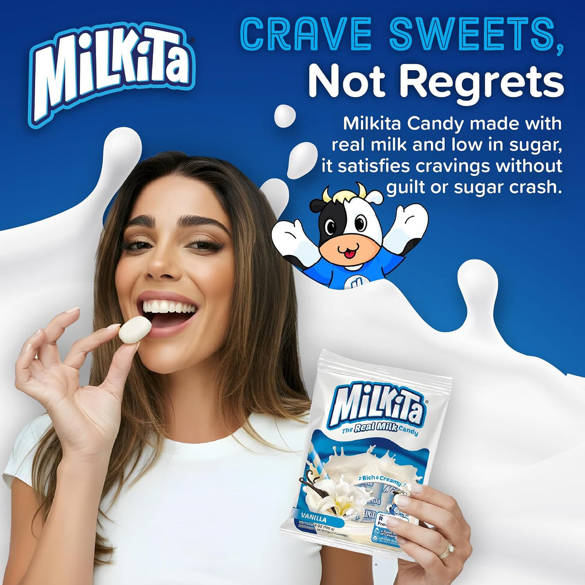 Milkita low sugar healthy sweets product branding