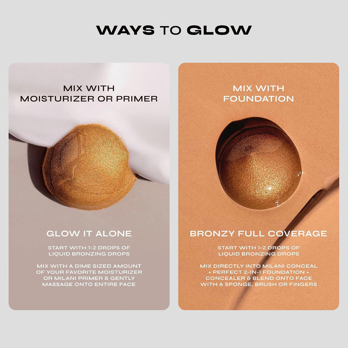 Milani conceal plus perfect sun kissed bronzer drops box details