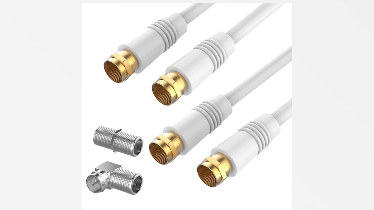 Ecjtu weatherproof indoor outdoor coaxial cord close up view