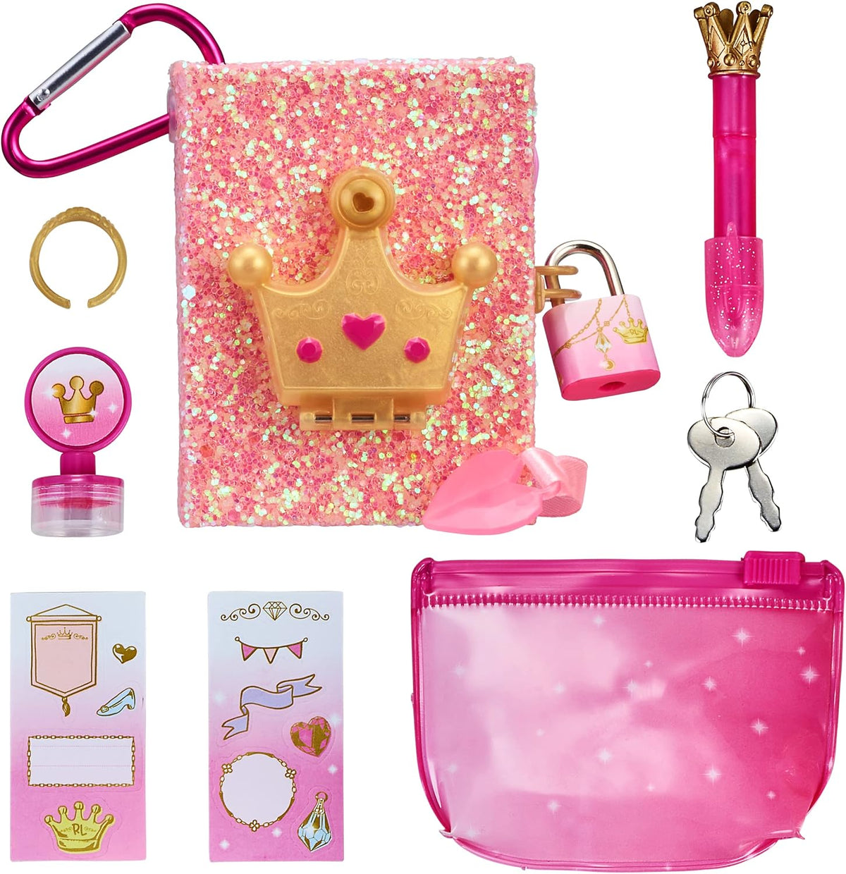 Real Littles tiny journal displaying included micro surprises
