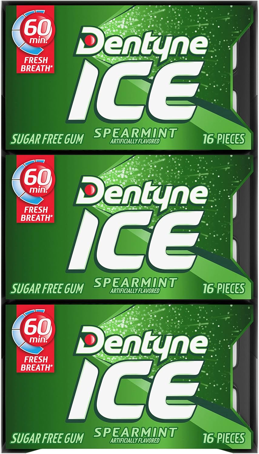 Dentyne Ice Spearmint Sugar-Free Chewing Gum, 9 Packs of 16 Pieces (144 Total Pieces) | Chewing Gum, Perfect for Long Lasting Fresh Breath at School, Work & Travel - Image 15