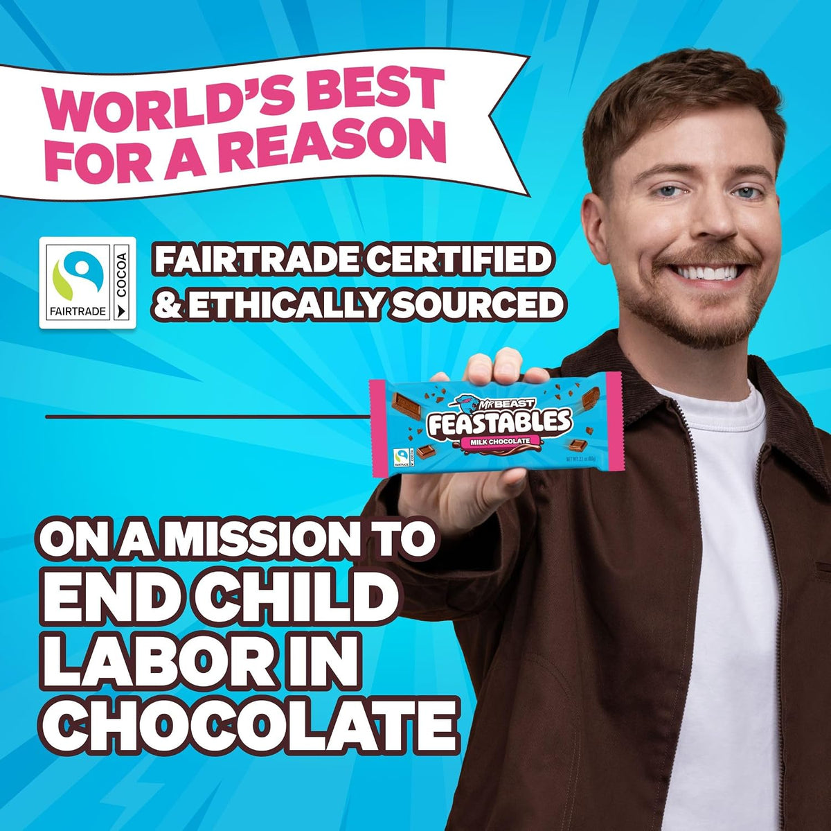 24 count box of authentic imported Feastables chocolate