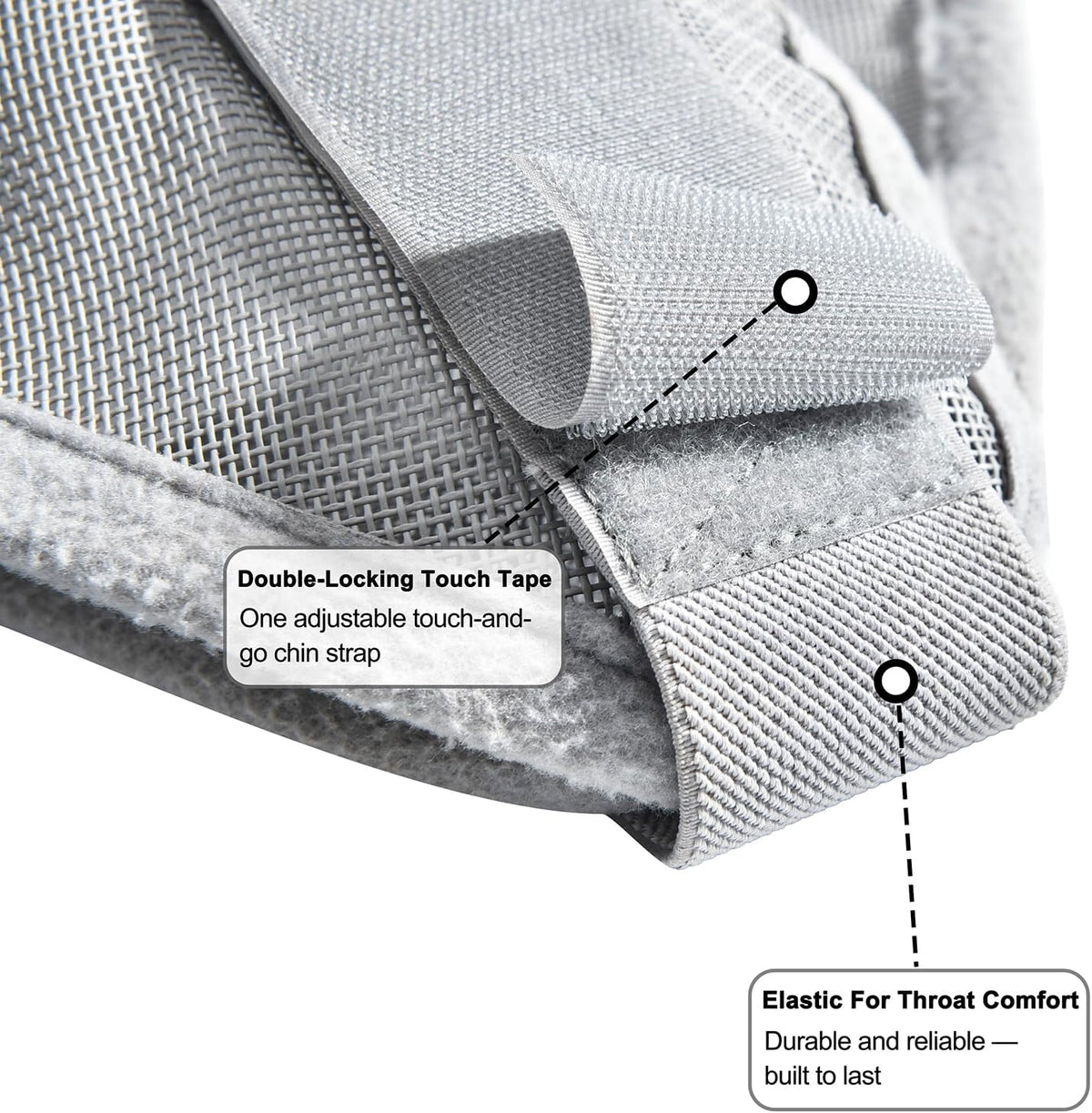 Close up of breathable mesh fabric on Fornyk equine fly mask