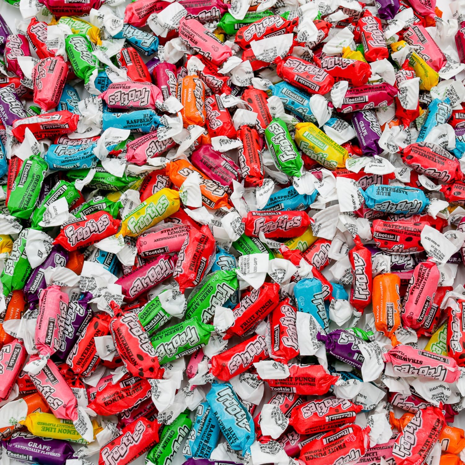 Tootsie Frooties Taffy Candy 1 Pound bulk bag front view imported fruit chews
