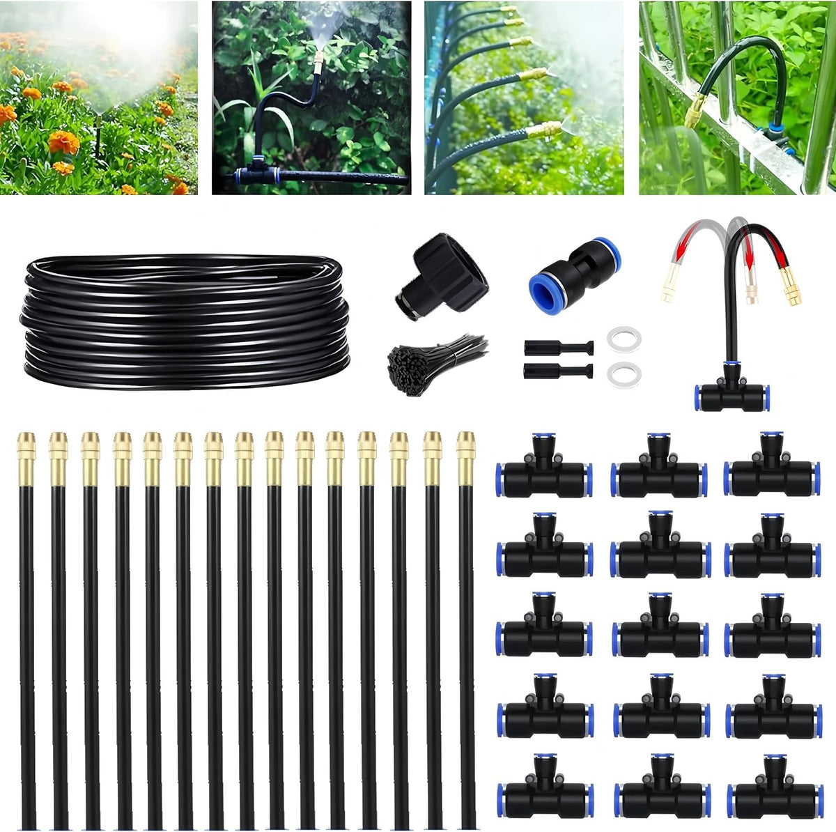 Complete package contents of the irrigation kit