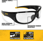 Dewalt Dominator Safety Glasses Dpg94 Unisex Adult Non Slip Polarized Mirrored Rubber Full Rim - Image 2