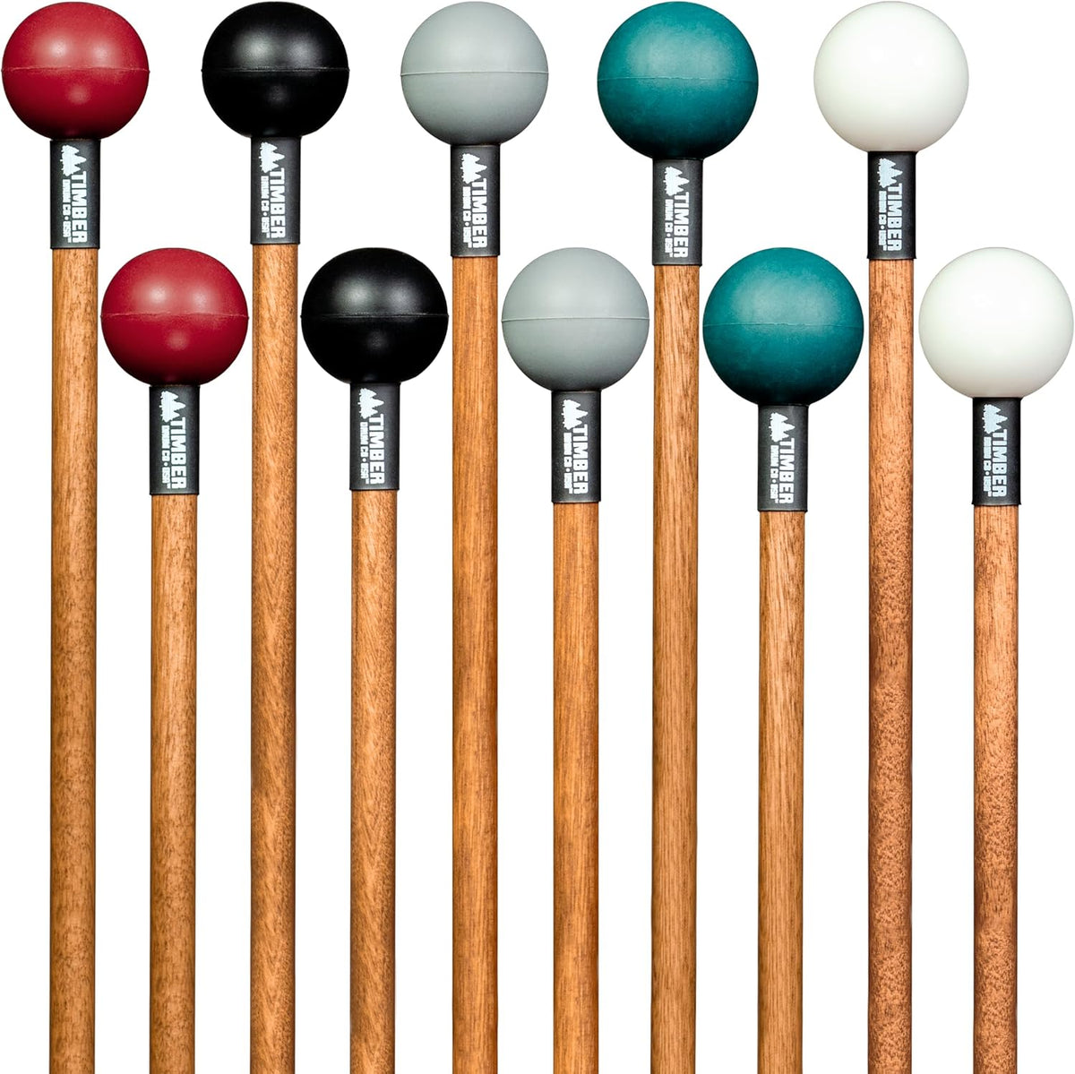 Timber Drum Co. Timpani/Drum Mallets - U.S.A. ASSEMBLED Percussion Sticks | For Cymbals, Tongue Drum - Medium Wool Felt with Solid Birch Handles, 15.25" - Image 13