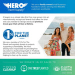 Hero travel neck wallet holding a smartphone and passport
