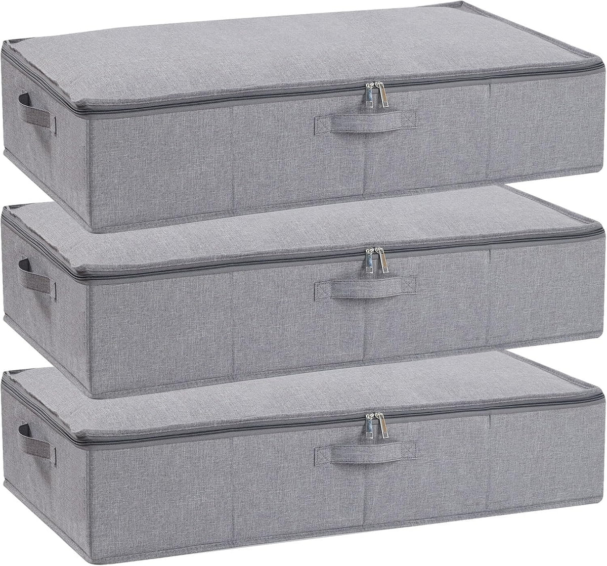 Underbed Storage Organizers,Beige,2 Pack,23.6x11.8x5.9 Inch | Under Bed Storage Container with Lids,Fabric Boxes,Drawer Organizer Bags,Foldable Baskets for Bedroom - Image 15