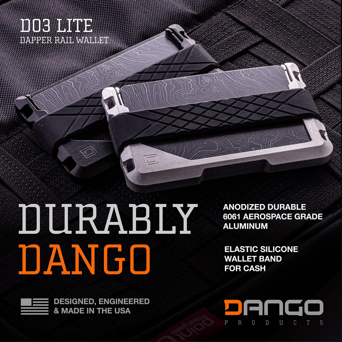 Dango dapper EDC front pocket billfold corner lanyard anchor points