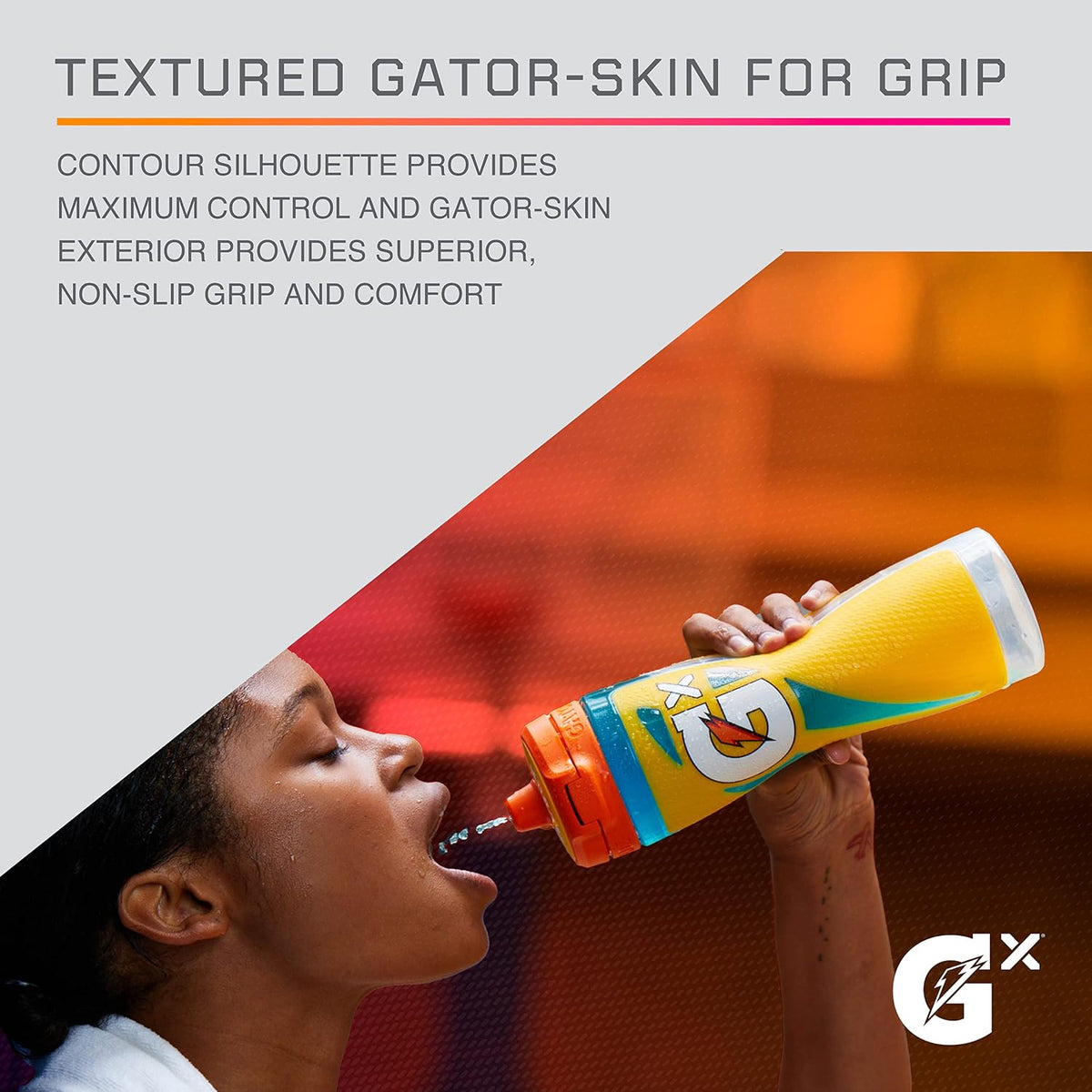 Gatorade Gx hydration system bottle angled perspective