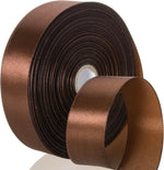 Giyomi brown satin ribbon roll front view