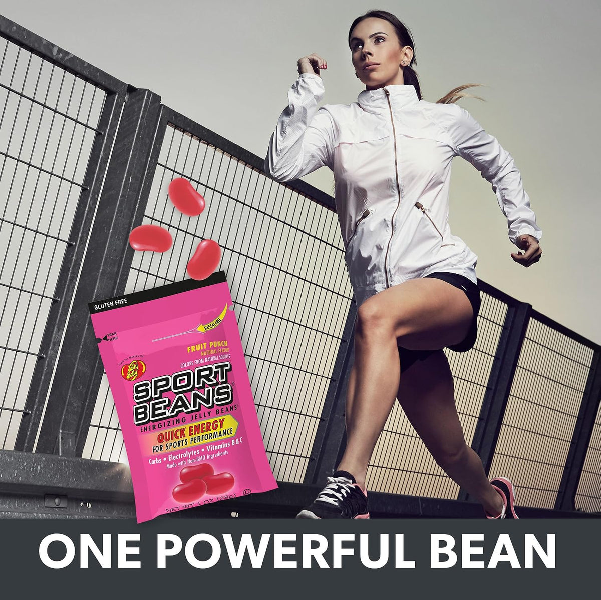 Assorted flavors pack of Jelly Belly endurance sports chews for runners and cyclists