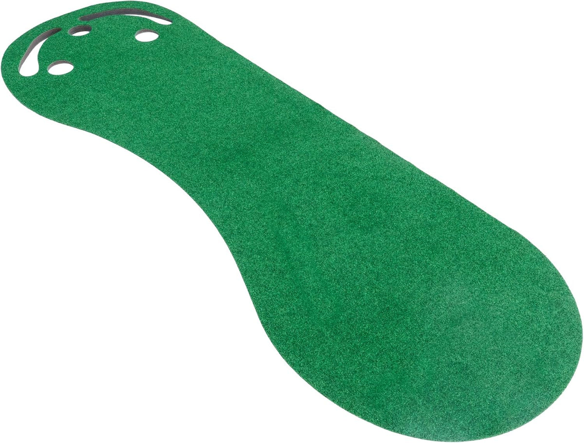 Rolled up Putt-A-Bout putting green demonstrating portable storage