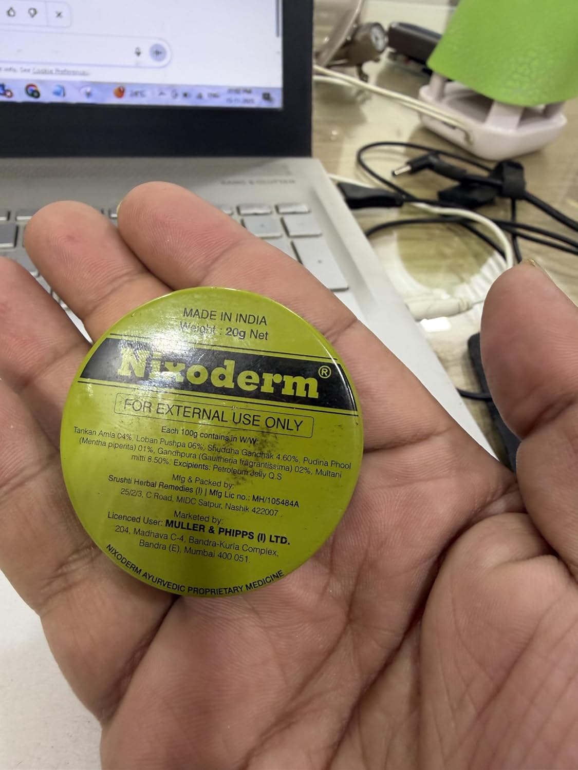 Nixoderm medicated skin cream packaging for acne and pimples