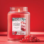 Yankee Candle Christmas Eve natural fiber cotton wick close up