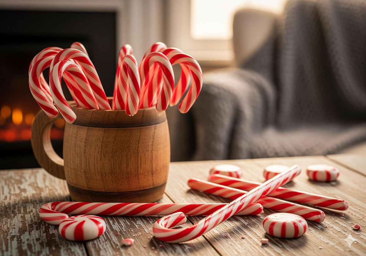 Bexter holiday candy canes pack of twenty four pieces in individual wrappers.