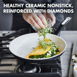 GreenPan Rio ceramic nonstick skillet interior coating detail