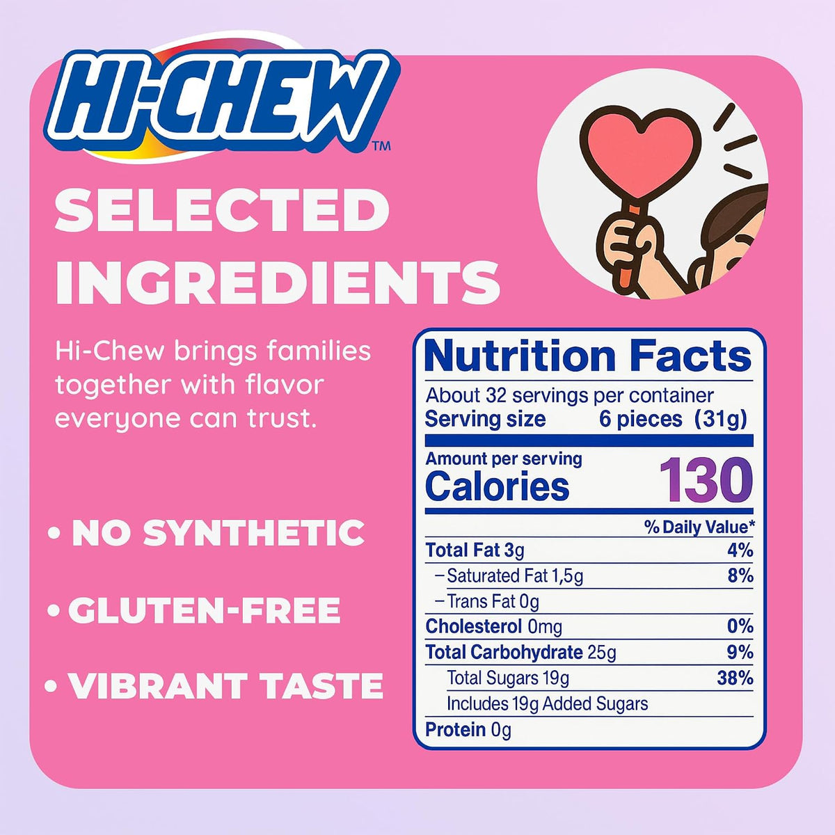 HI-CHEW variety pack green apple strawberry mango grape candies