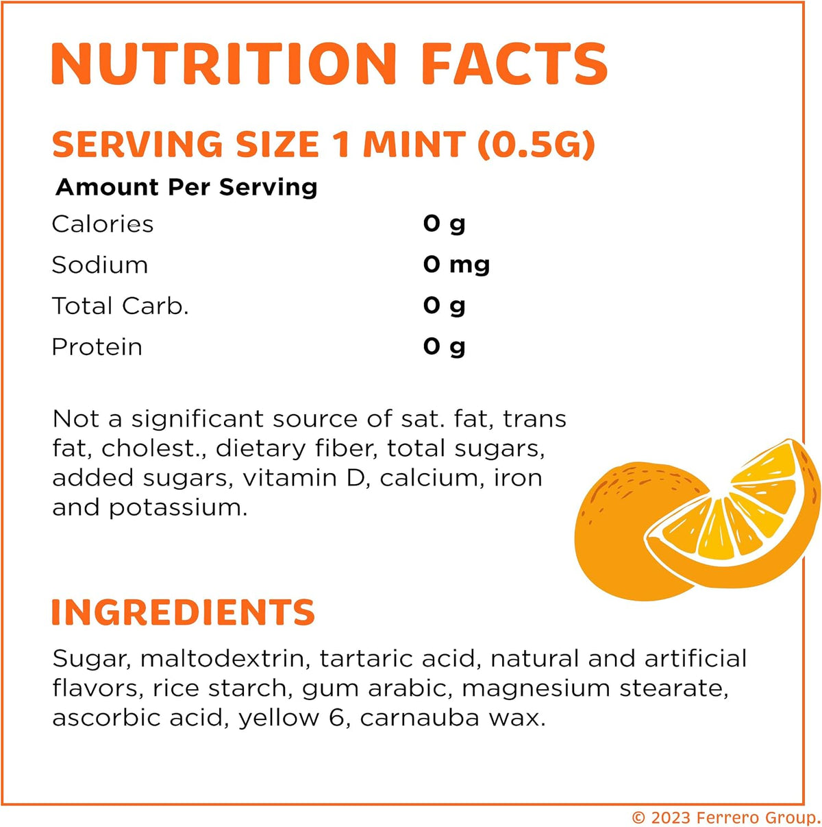 Tic Tac imported American candy bag showcasing product volume and flavor specifications.