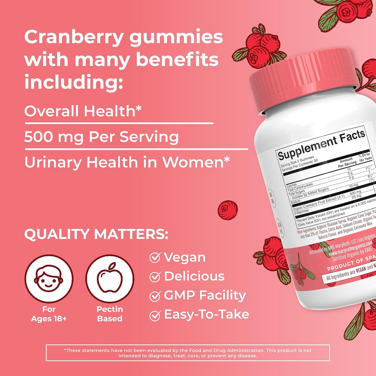 MaryRuth's 60 count supplement bottle packaging