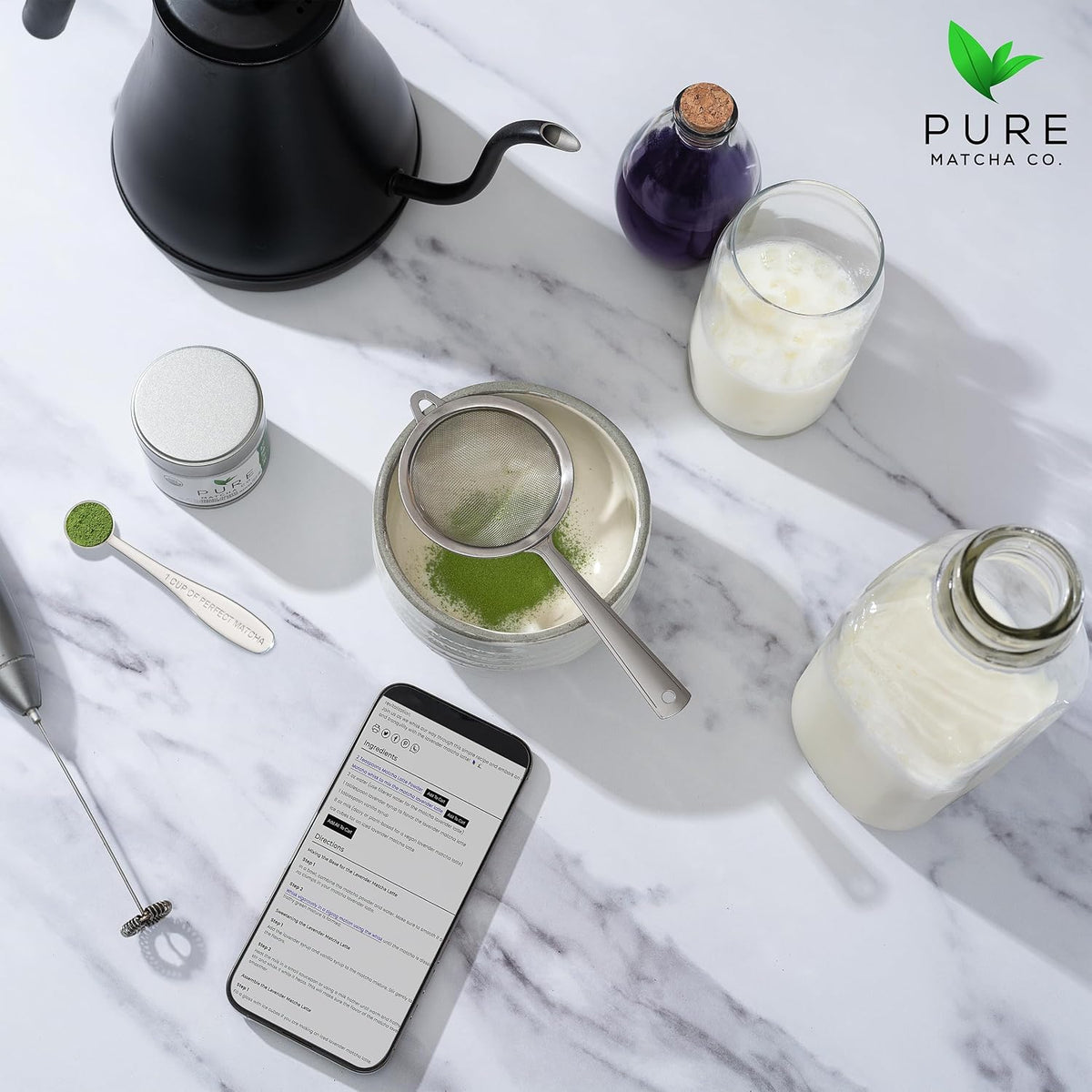 Pure Matcha stainless steel tool in kitchen setting