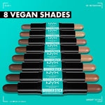 NYX contour and highlighter stick texture closeup