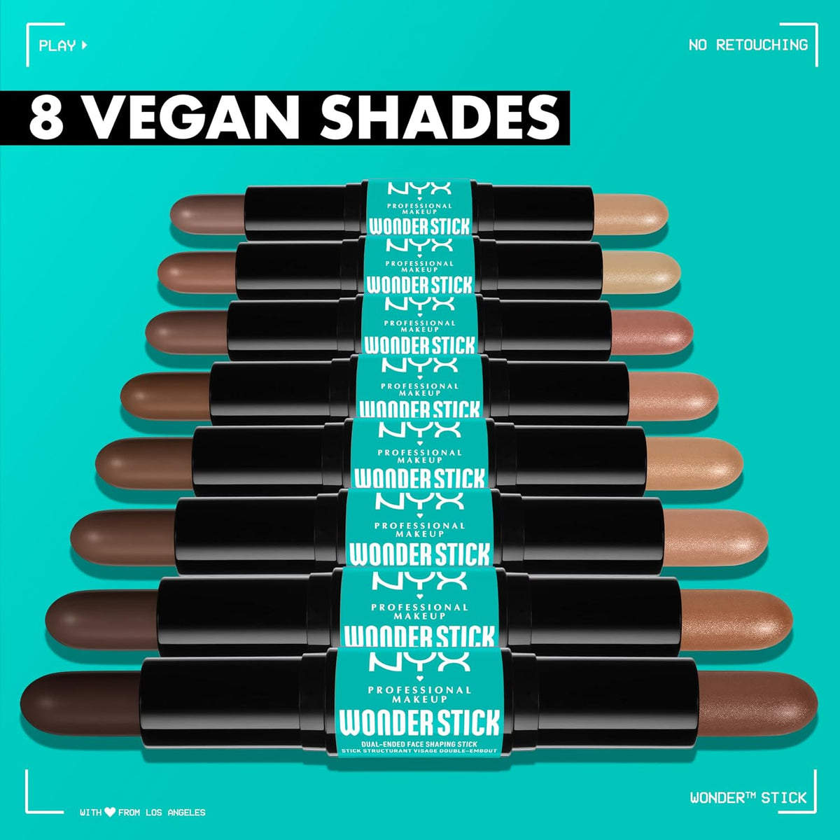 NYX contour and highlighter stick texture closeup