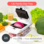 Fullstar vegetable dicer with non-skid rubber base