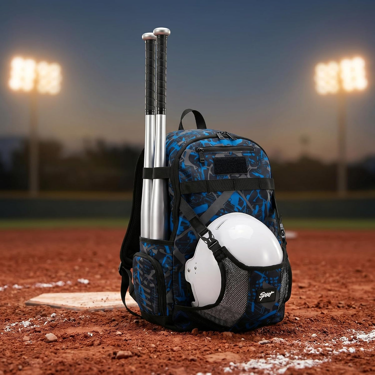 rickyh style Large Baseball Backpack with Fence Hook for Helmet Cleats 2 Bats - Image 9